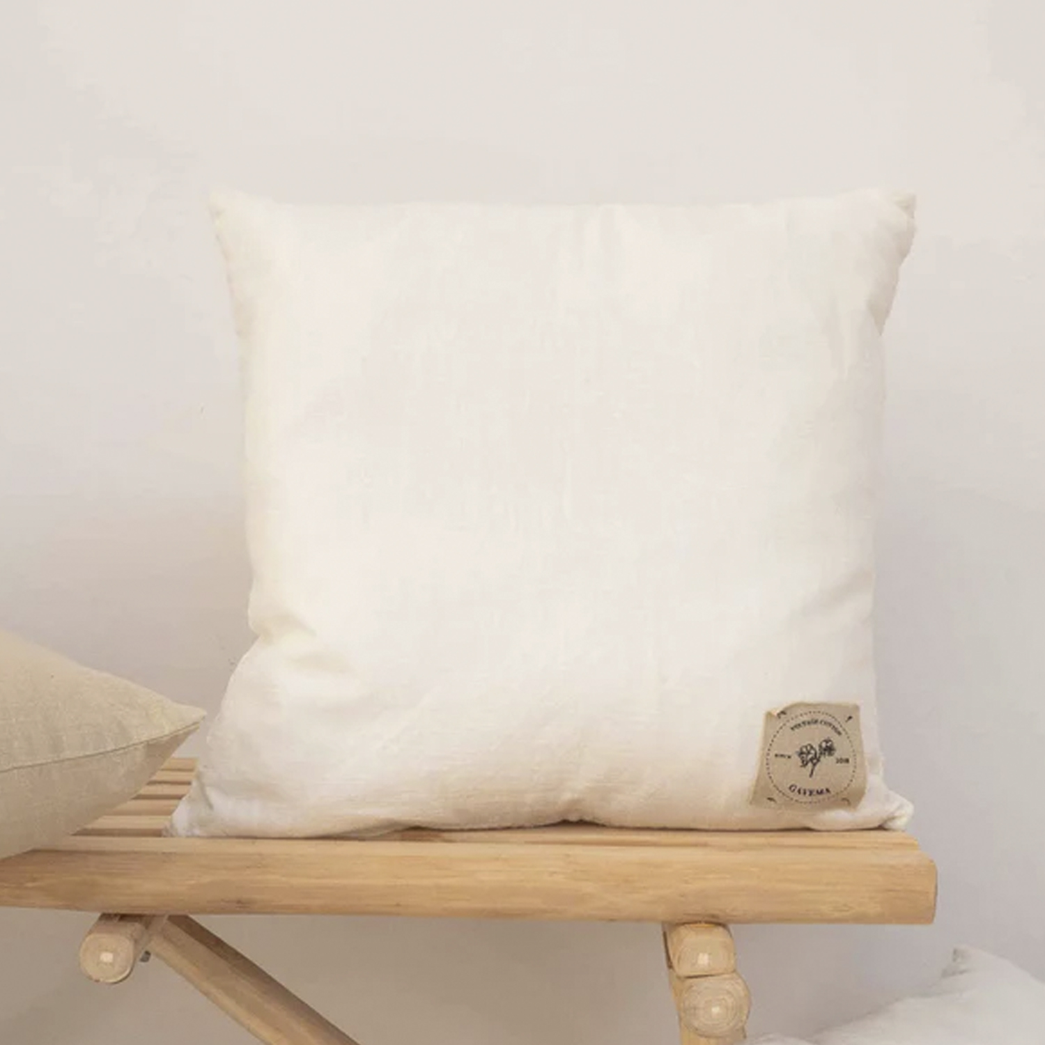 FUNDA COJÍN CALMA HOUSE GAVEMA2 60 X 60 CM CRUDO - 2