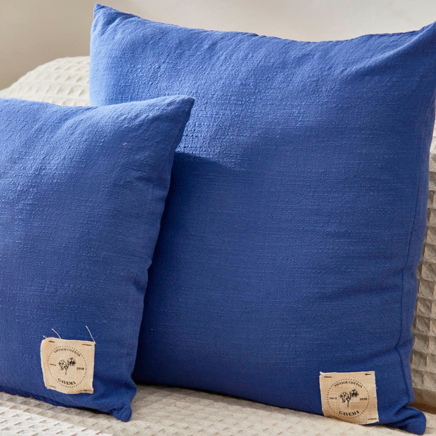 FUNDA COJÍN CALMA HOUSE GAVEMA2 60 X 60 CM AZUL - 2