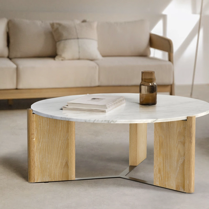 MESA DE CENTRO FORM DESIGN DOMENICO MÁRMOL MADERA - 2