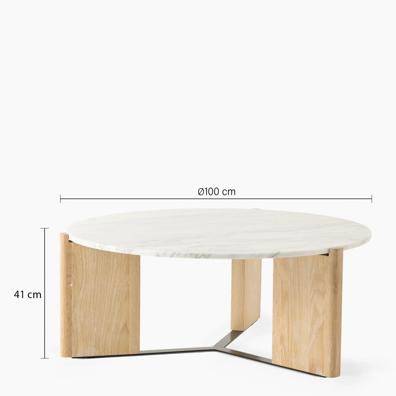MESA DE CENTRO FORM DESIGN DOMENICO MÁRMOL MADERA - 5