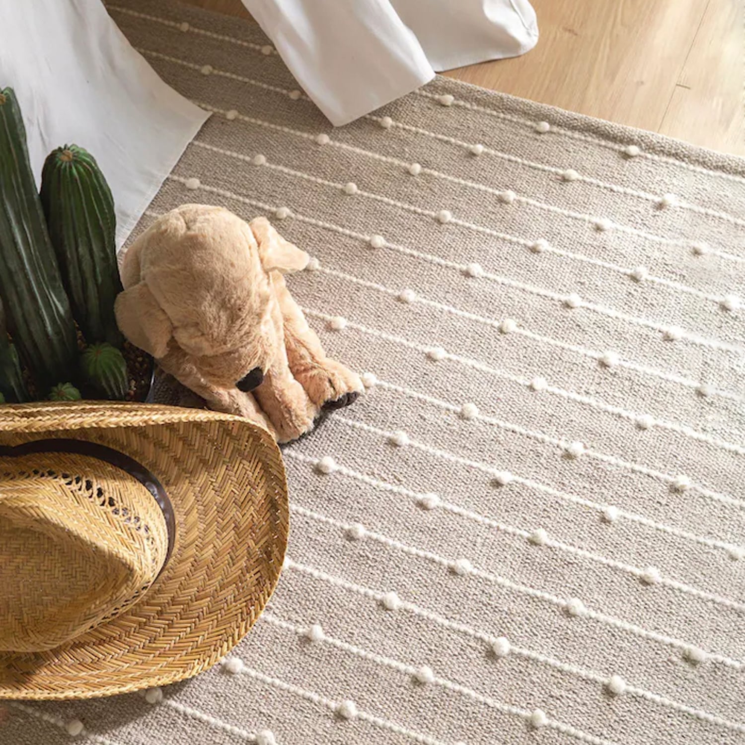 ALFOMBRA MILA 60X90 BEIGE FORM - 2