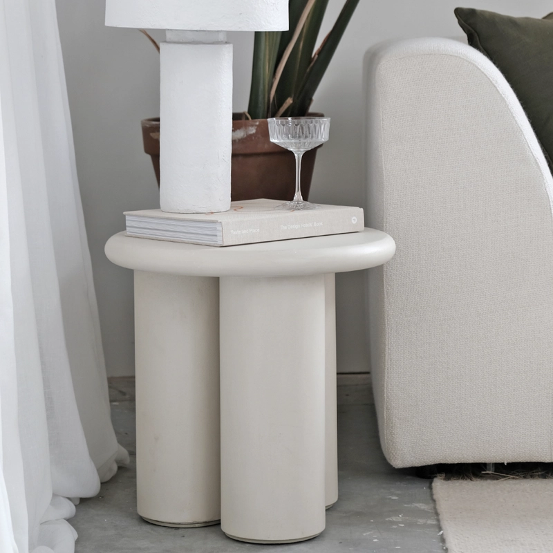 MESA LATERAL FORM DESIGN ATENAS BLANCO CERÁMICA - 2