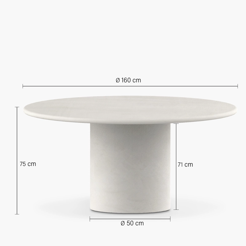 MESA COMEDOR FORM DESIGN CAPADOCIA BLANCO CERÁMICA - 4