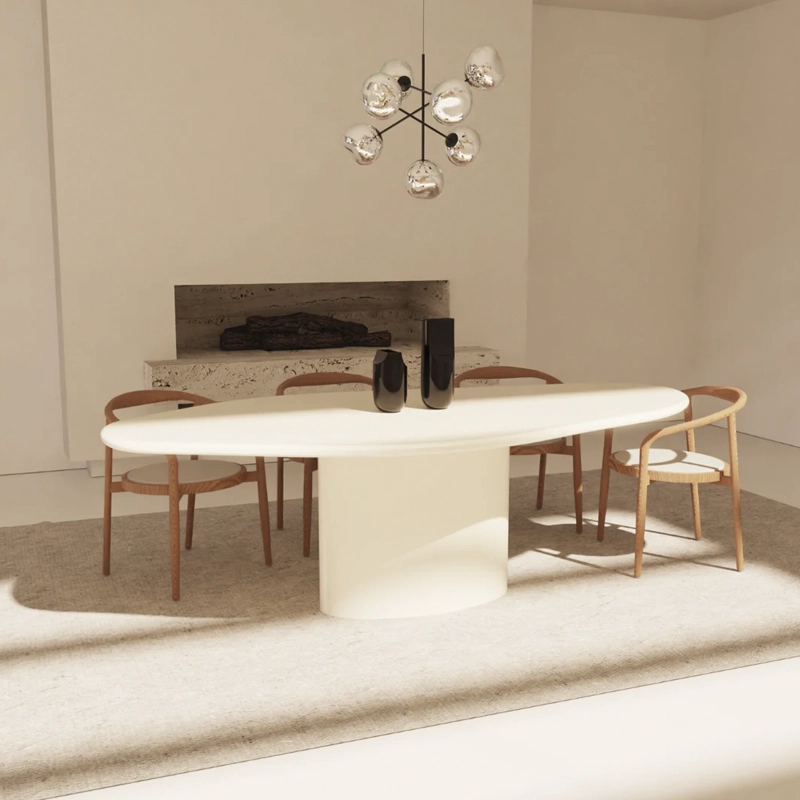 MESA COMEDOR FORM DESIGN APOLO BLANCO CERÁMICA - 2
