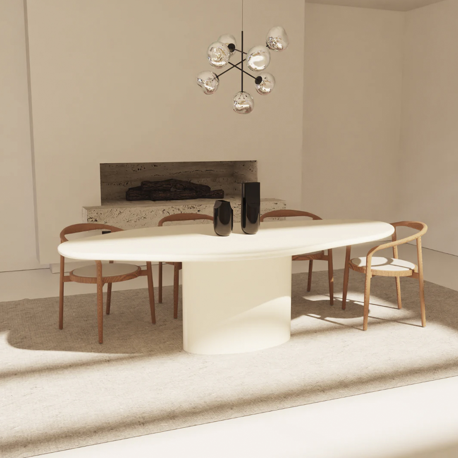 MESA COMEDOR FORM DESIGN APOLO BLANCO CERÁMICA - 2