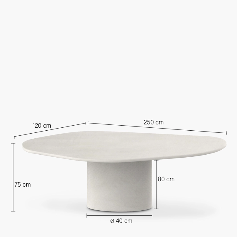 MESA COMEDOR FORM DESIGN APOLO BLANCO CERÁMICA - 3