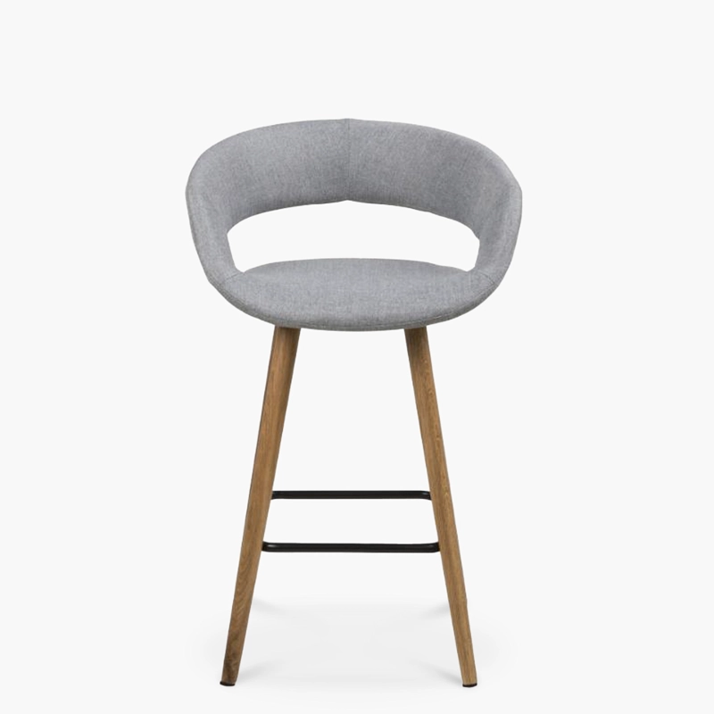 TABURETE MEDIO 66 TAPIZ GRACE GRIS FORM - 1