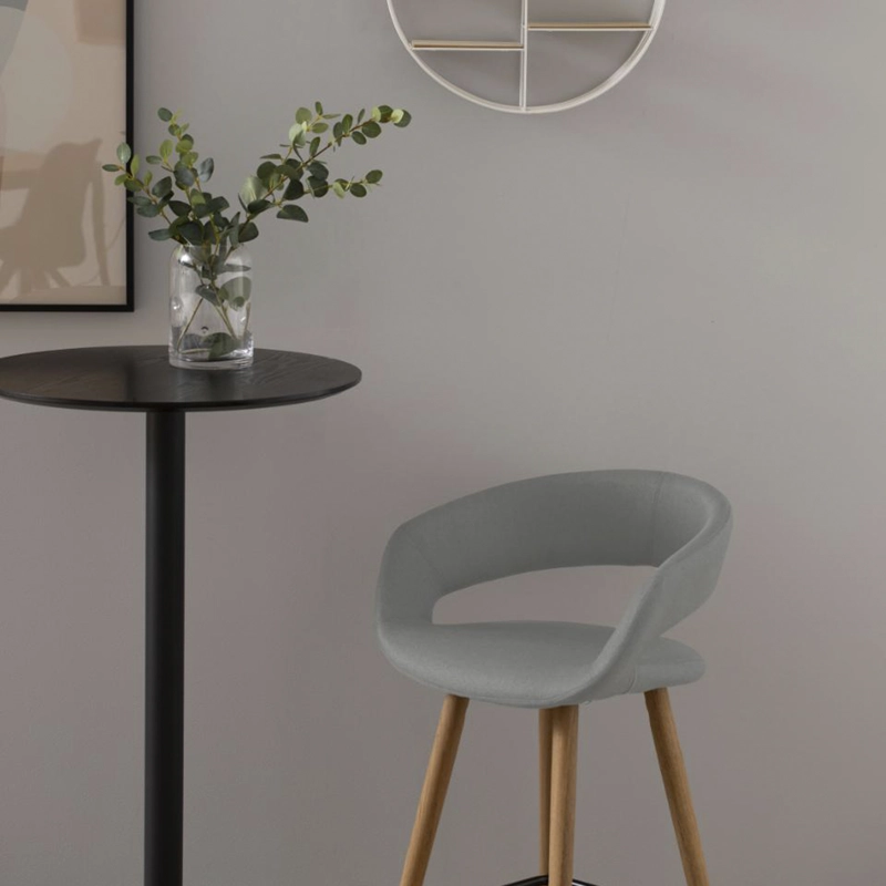 TABURETE MEDIO 66 TAPIZ GRACE GRIS FORM - 2