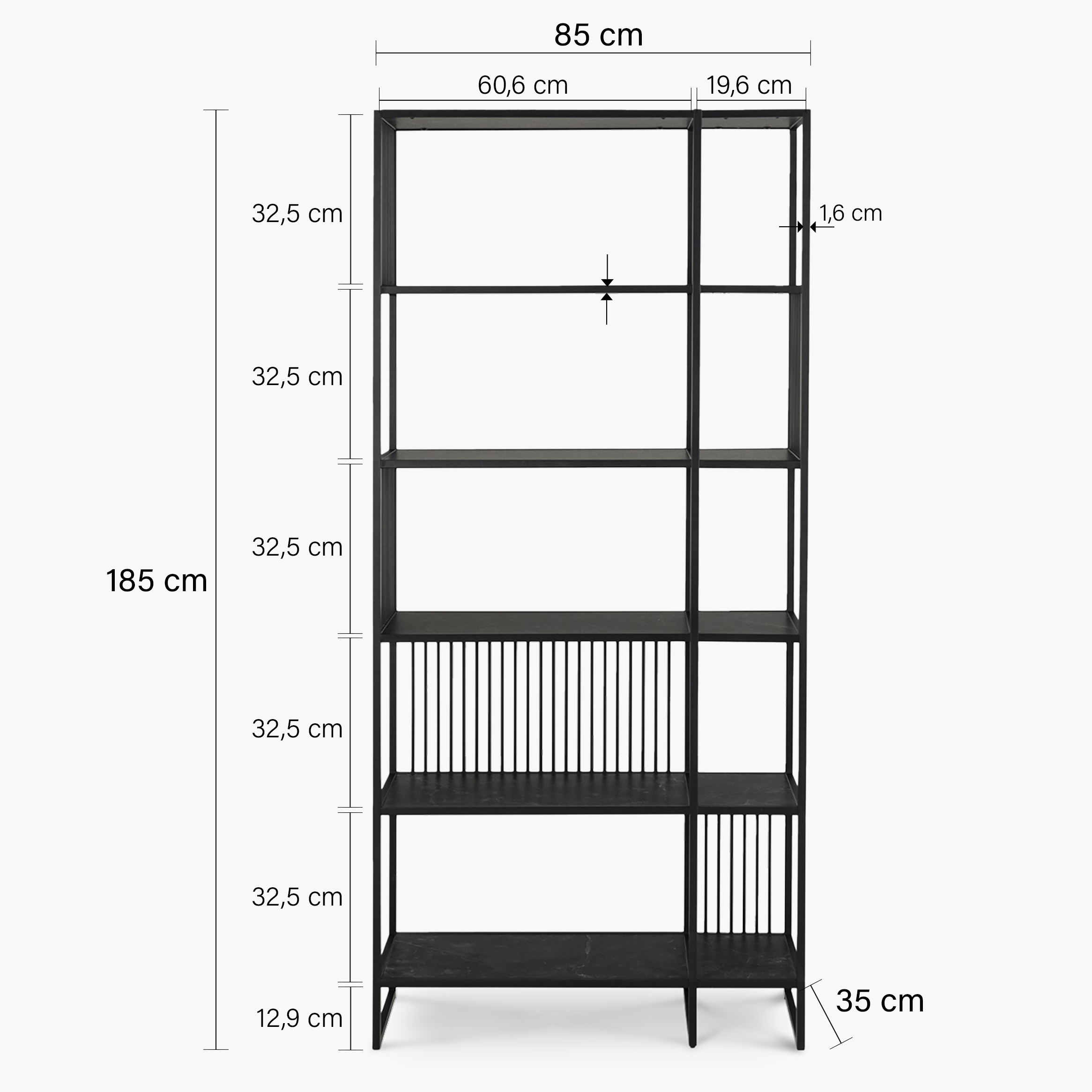 LIBRERO LIVERPOOL NEGRO FORM - 6