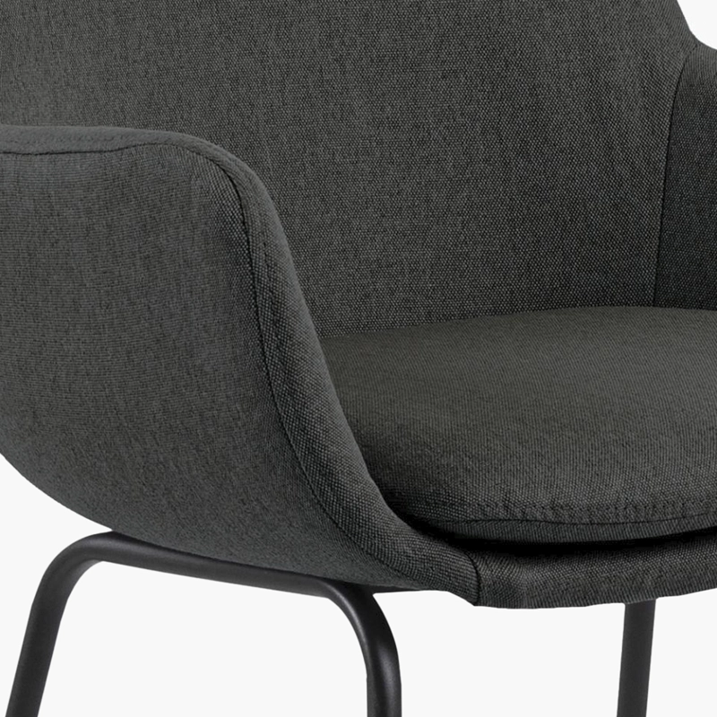 TABURETE ALTO 76 TAPIZ FELISA GRIS OSCURO FORM - 7