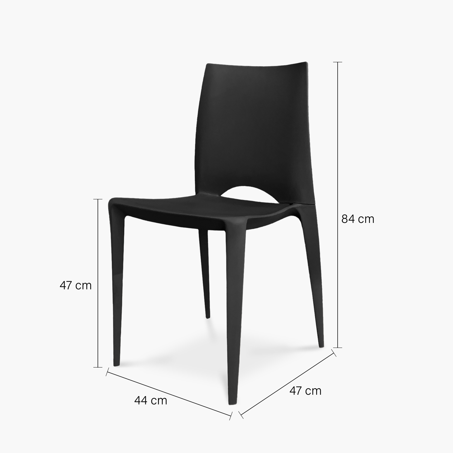 SILLA FORM DESIGN NEGRO REX - 5
