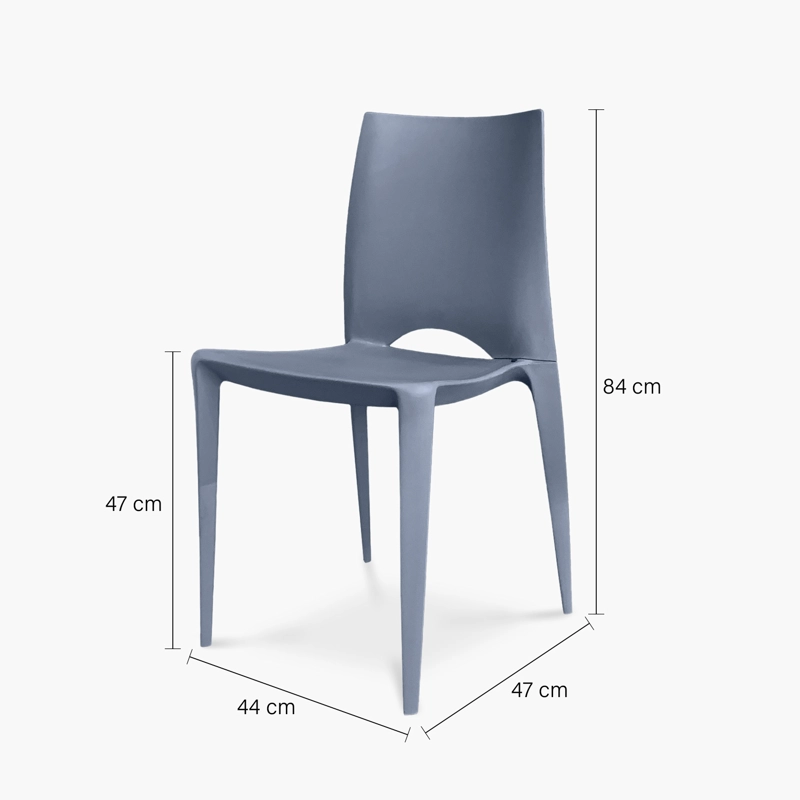 SILLA FORM DESIGN GRIS REX OSCURO - 5