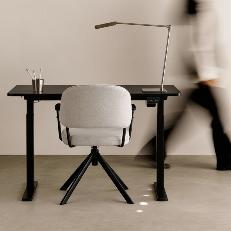 SILLA DE OFICINA FORM DESIGN GRIS CLARO STANFORD GIRATORIA - 2