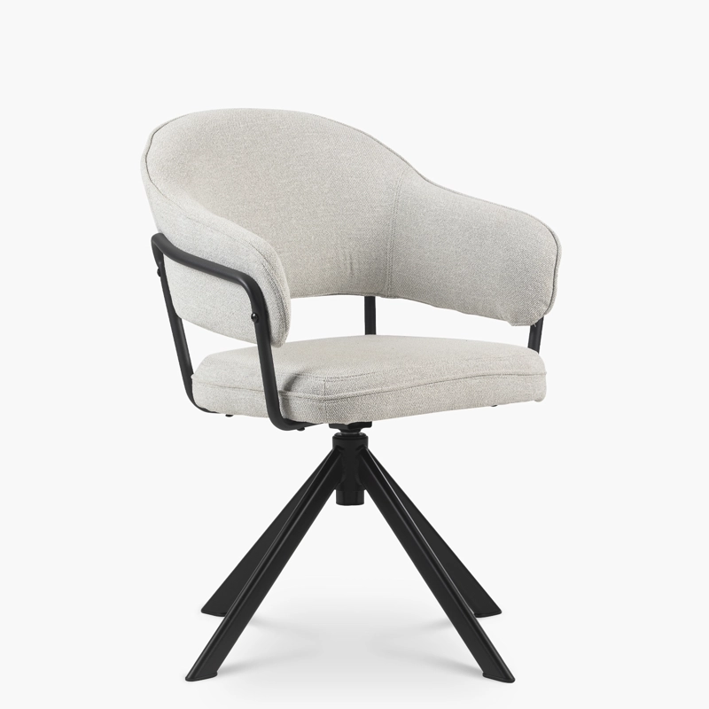 SILLA DE OFICINA FORM DESIGN GRIS CLARO STANFORD GIRATORIA - 3