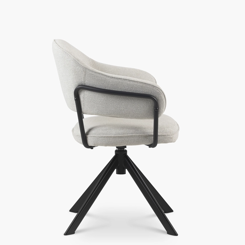 SILLA DE OFICINA FORM DESIGN GRIS CLARO STANFORD GIRATORIA - 4
