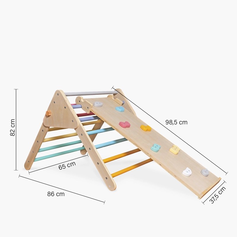 SET TRIANGULO PIKLER CON RAMPA RAINBOW MULTICOLOR FORM - 7