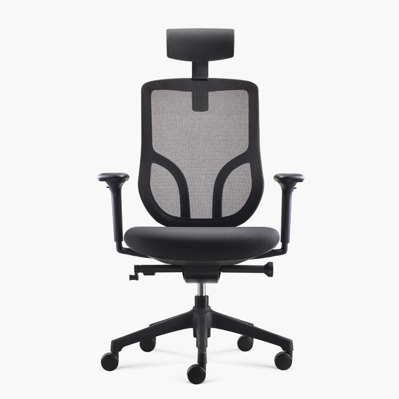 SILLA OFICINA FORM OFFICE NEGRO CHIC CON CABECERO - 1