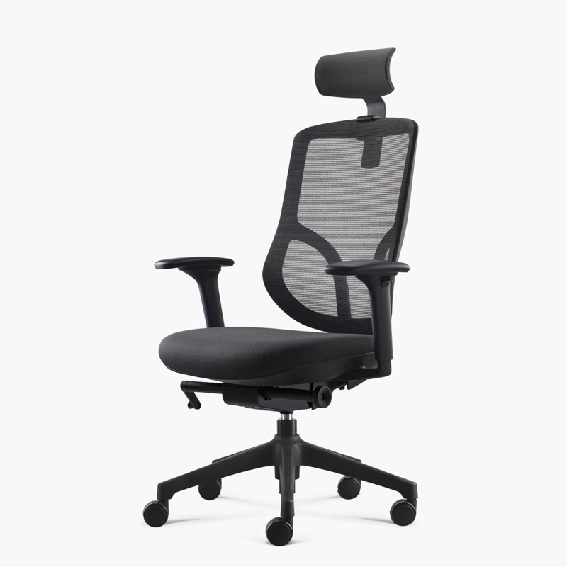 SILLA OFICINA FORM OFFICE NEGRO CHIC CON CABECERO - 3