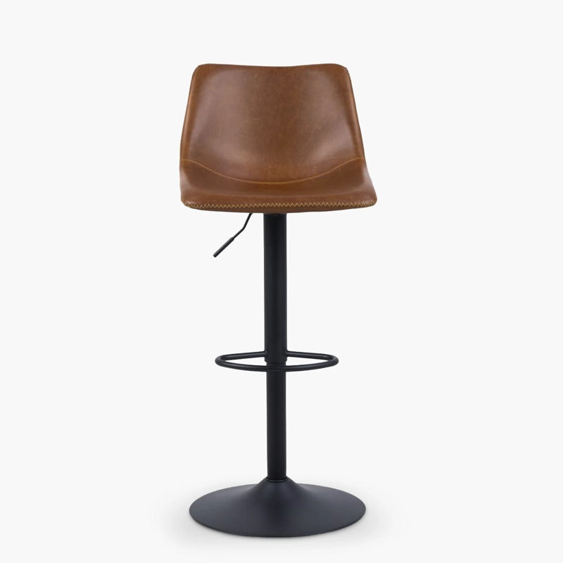 TABURETE FORM DESIGN ACERO CAFÉ TAPIZ EGON - 1