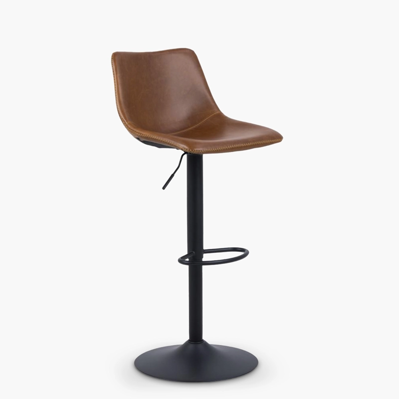 TABURETE FORM DESIGN ACERO CAFÉ TAPIZ EGON - 3