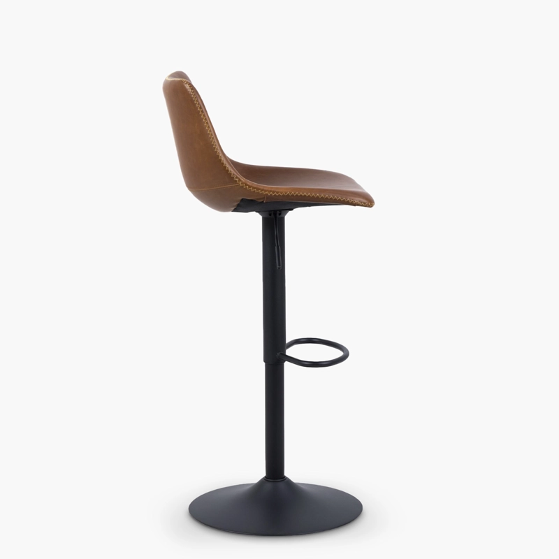 TABURETE FORM DESIGN ACERO CAFÉ TAPIZ EGON - 4