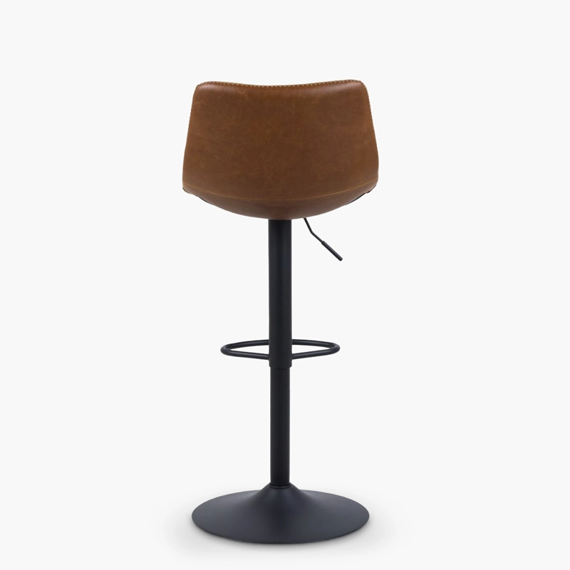 TABURETE FORM DESIGN ACERO CAFÉ TAPIZ EGON - 5