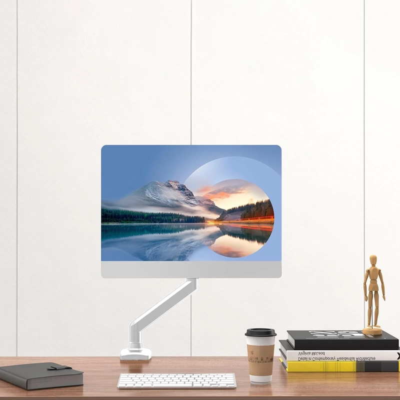 SOPORTE MONITOR ESCRITORIO SIMPLE BLANCO FORM - 3