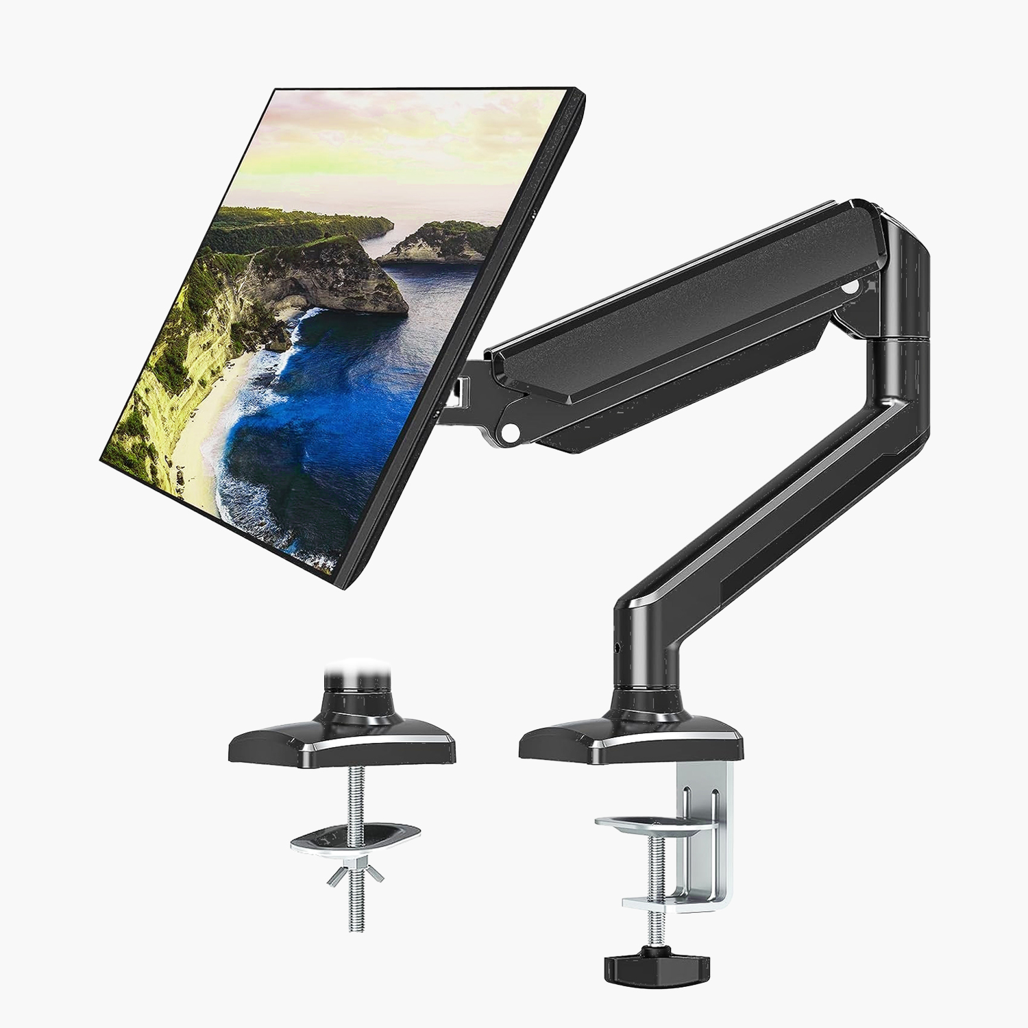 SOPORTE MONITOR ESCRITORIO SIMPLE NEGRO FORM - 2