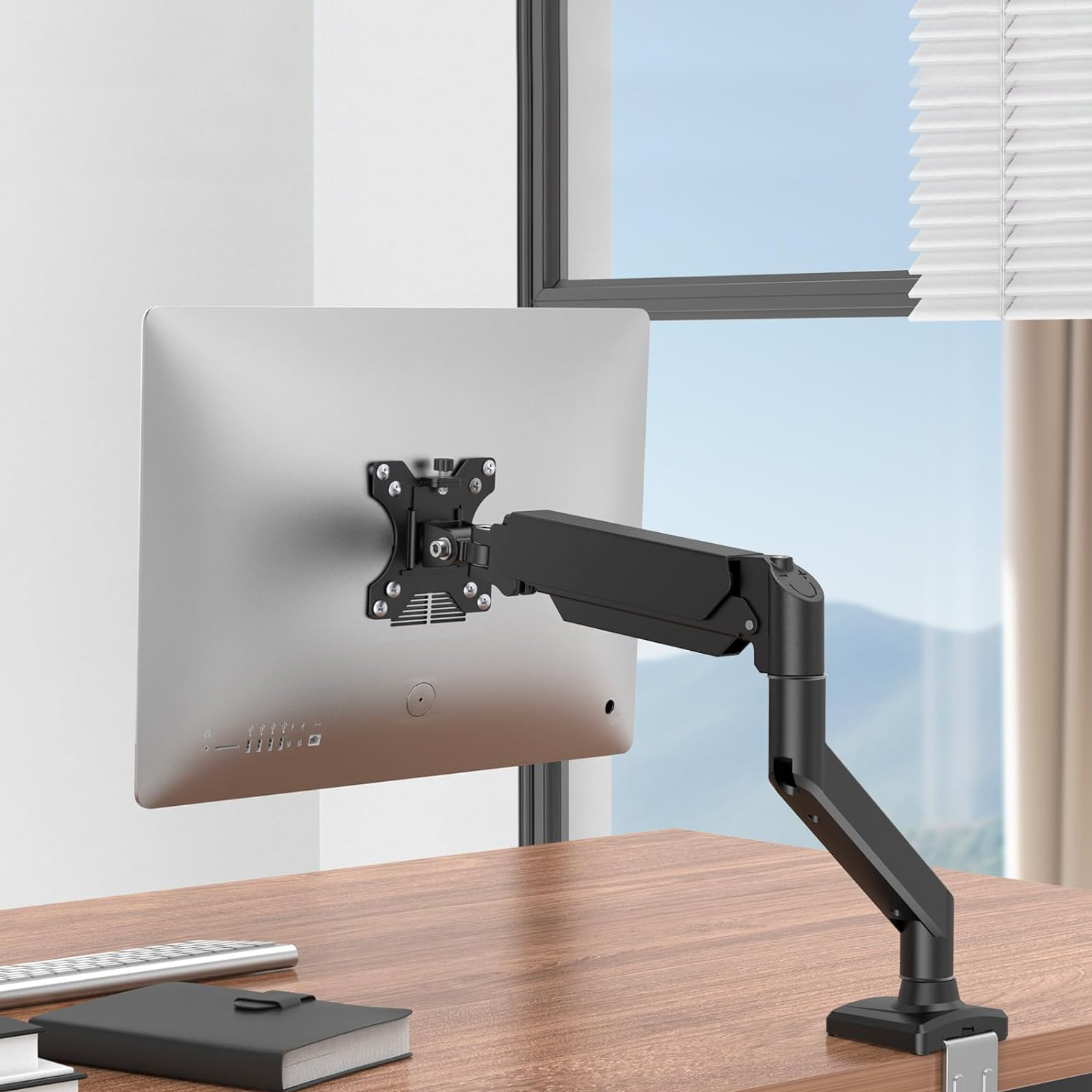 SOPORTE MONITOR ESCRITORIO SIMPLE NEGRO FORM - 3