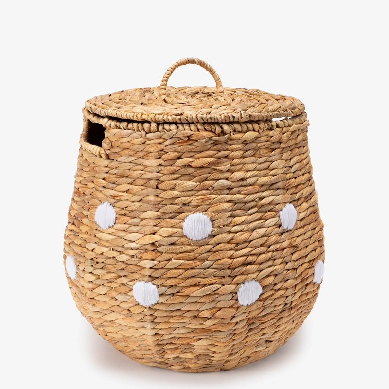 CANASTO DOTS NATURAL FORM - 1