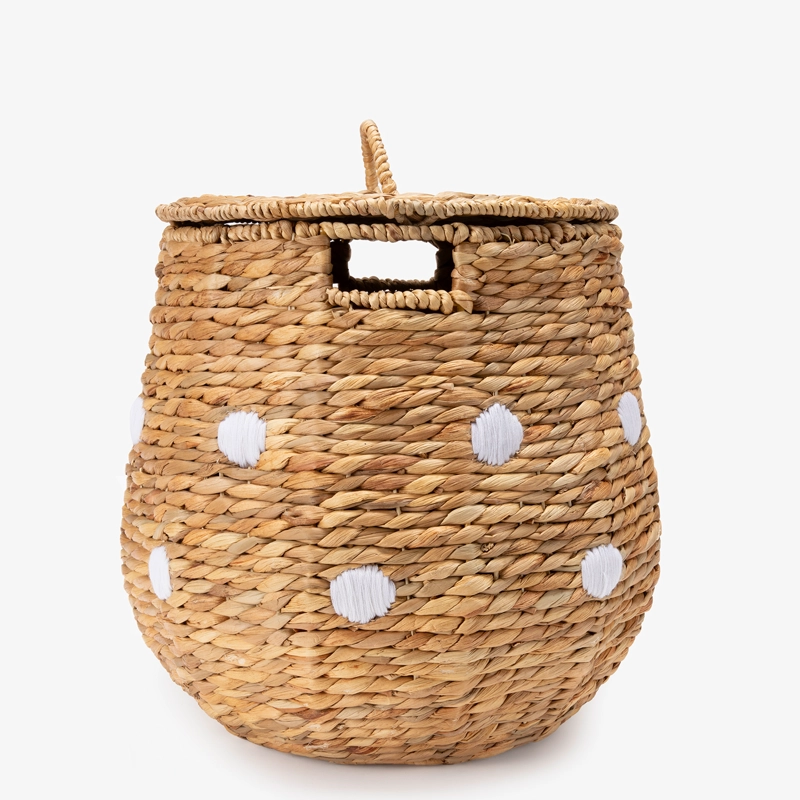 CANASTO DOTS NATURAL FORM - 4