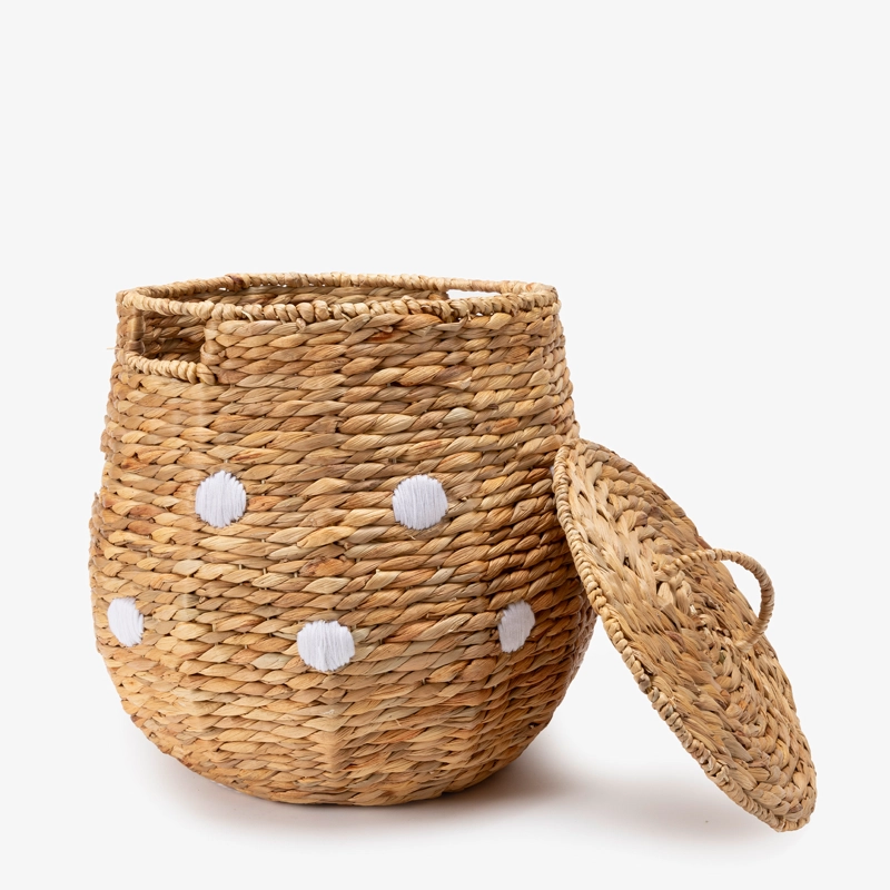 CANASTO DOTS NATURAL FORM - 5
