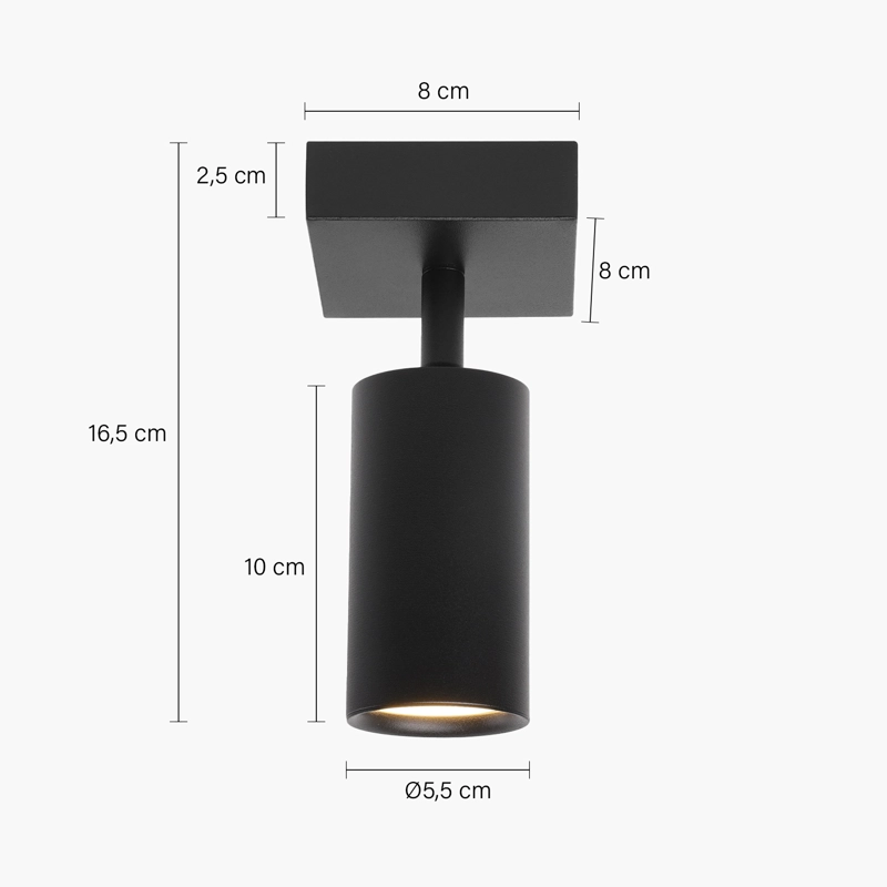 LAMPARA DE TECHO HARPER NEGRO FORM - 6