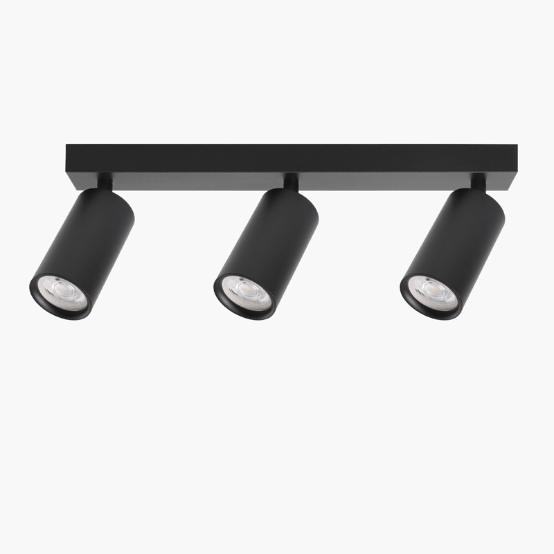 LAMPARA DE TECHO HARPER X3 NEGRO FORM - 4
