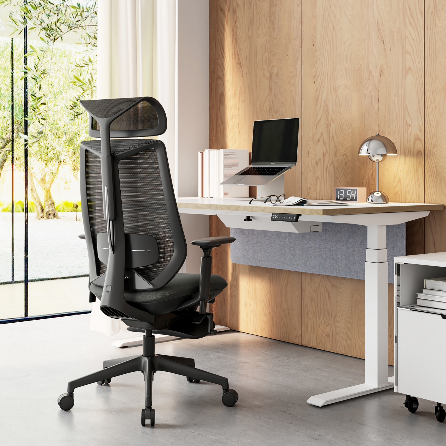 SILLA OFICINA EVE CON CABECERO NEGRO FORM - 2