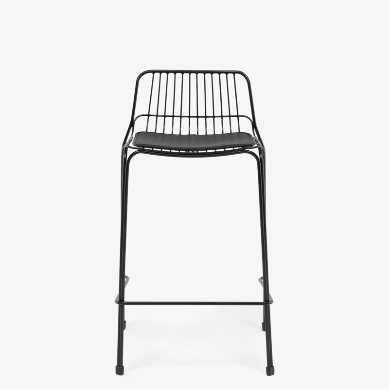 TABURETE MEDIO METAL ISABELLA NEGRO FORM - 1