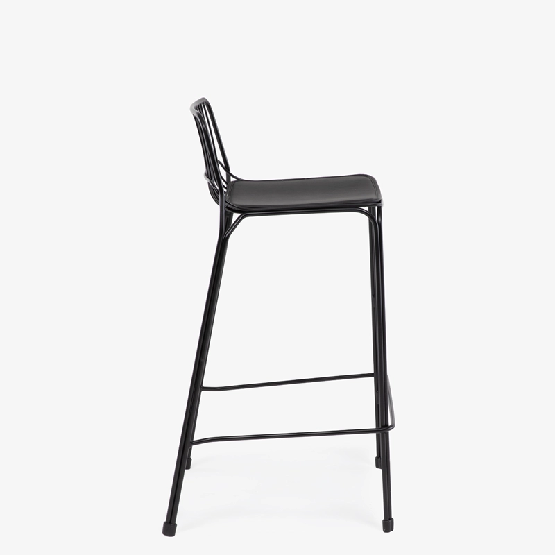 TABURETE MEDIO METAL ISABELLA NEGRO FORM - 3