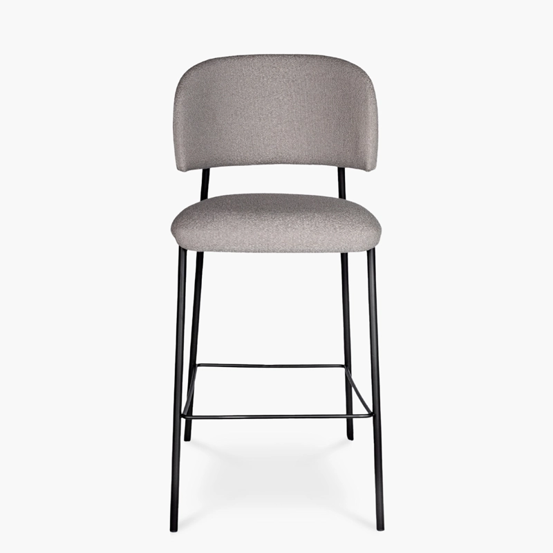 TABURETE TAPIZ REGINA GRIS FORM