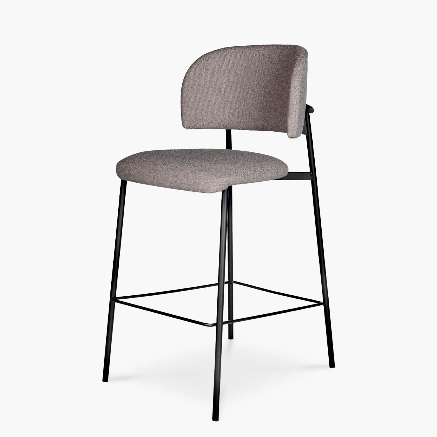 TABURETE TAPIZ REGINA GRIS FORM - 2