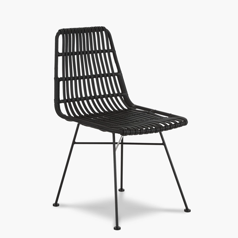 SILLA COMEDOR TERRAZA RATAN CRETA NEGRO FORM - 3