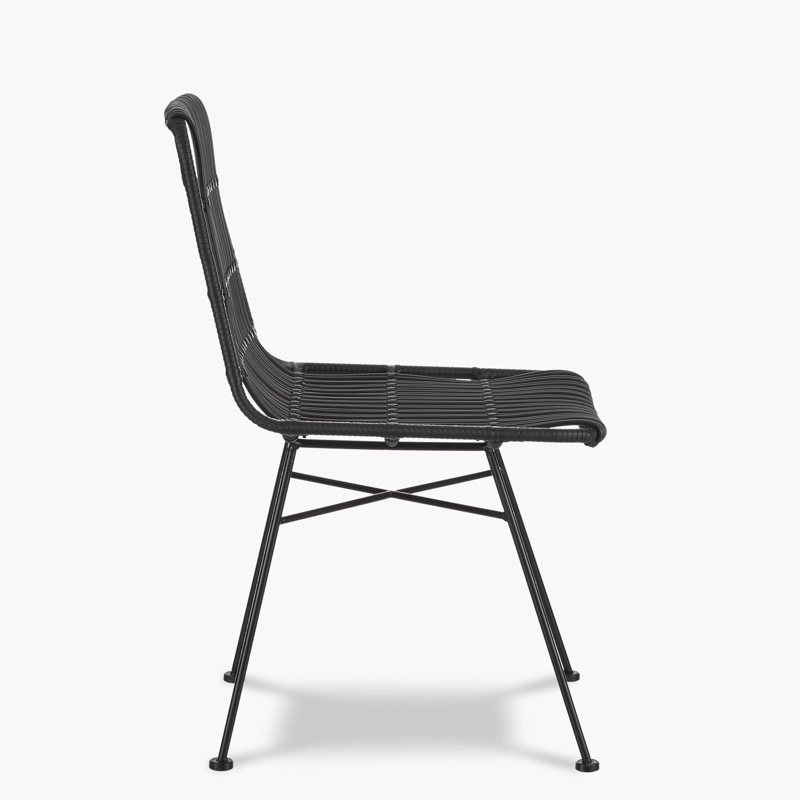 SILLA COMEDOR TERRAZA RATAN CRETA NEGRO FORM - 4