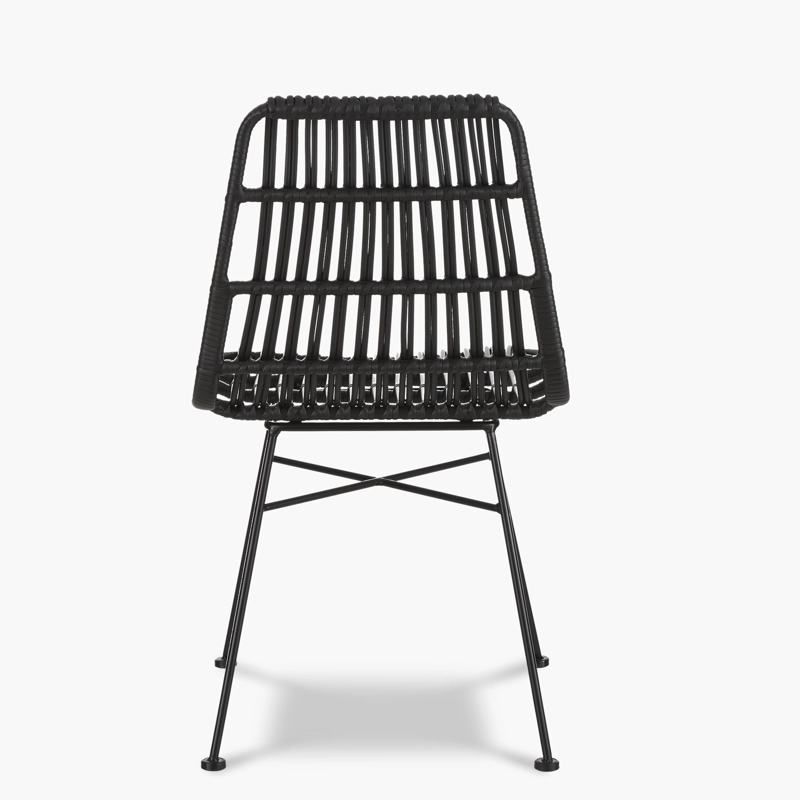 SILLA COMEDOR TERRAZA RATAN CRETA NEGRO FORM - 5