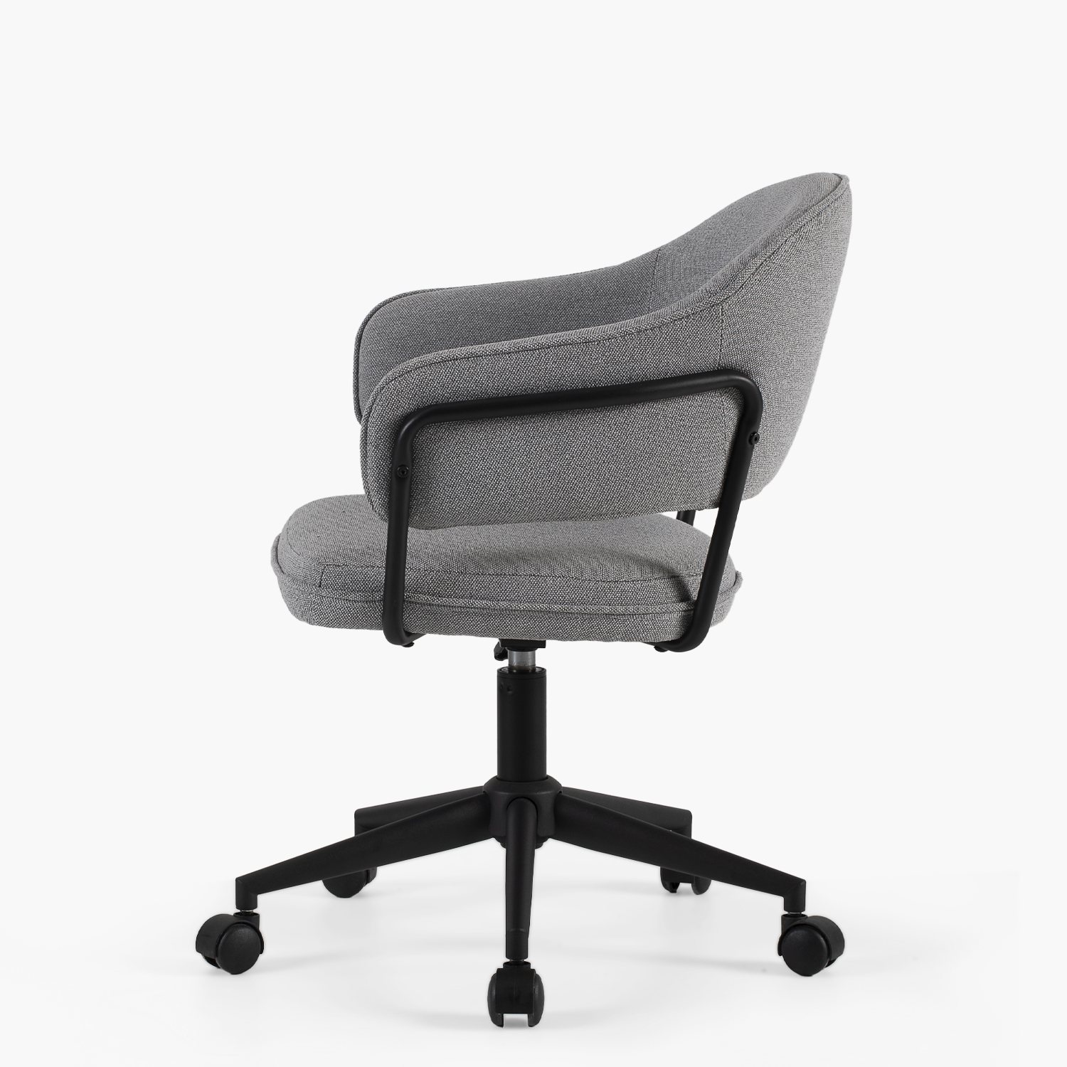 SILLA HOME OFFICE STANFORD CON RUEDAS GRIS OSCURO FORM - 7