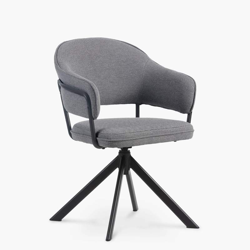SILLA HOME OFFICE STANFORD GIRATORIA GRIS OSCURO FORM - 2