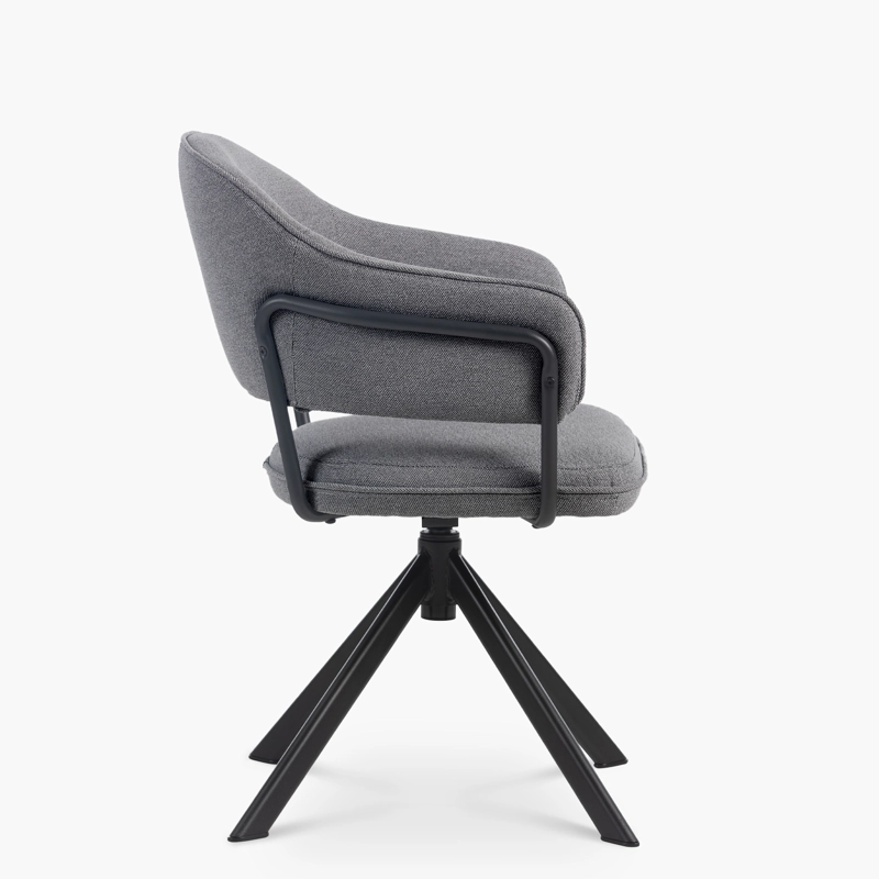 SILLA HOME OFFICE STANFORD GIRATORIA GRIS OSCURO FORM - 3