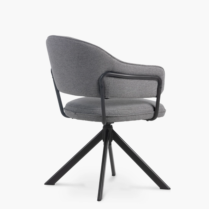 SILLA HOME OFFICE STANFORD GIRATORIA GRIS OSCURO FORM - 4