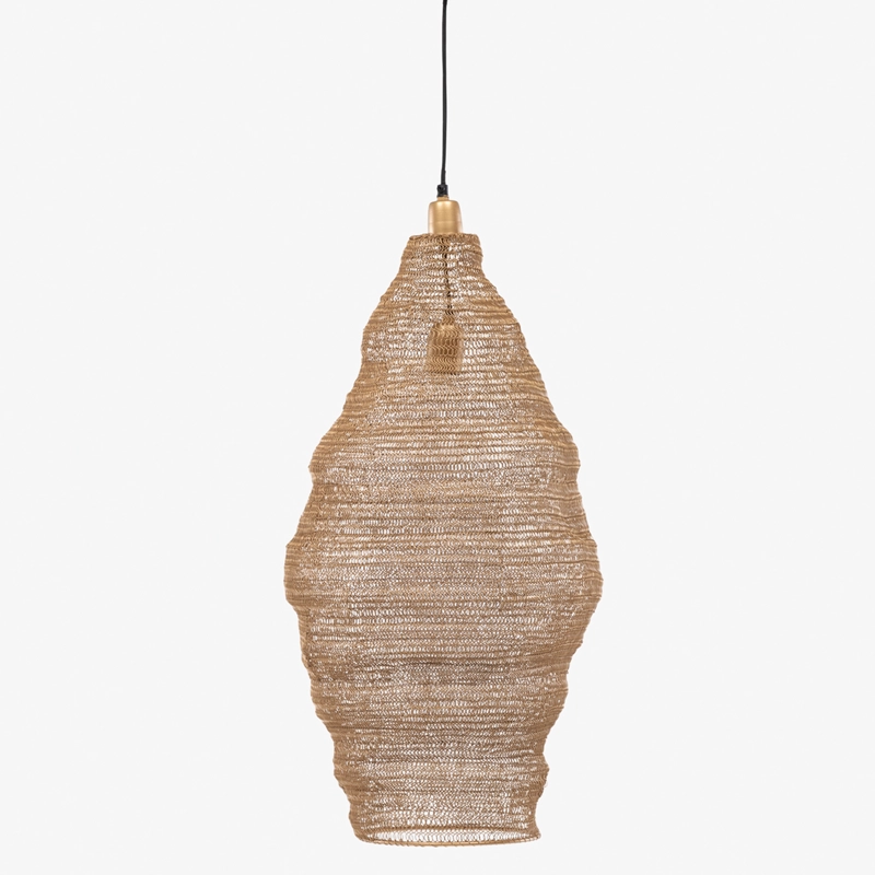 LAMPARA DE COLGAR NYRA BRONCE FORM - 1