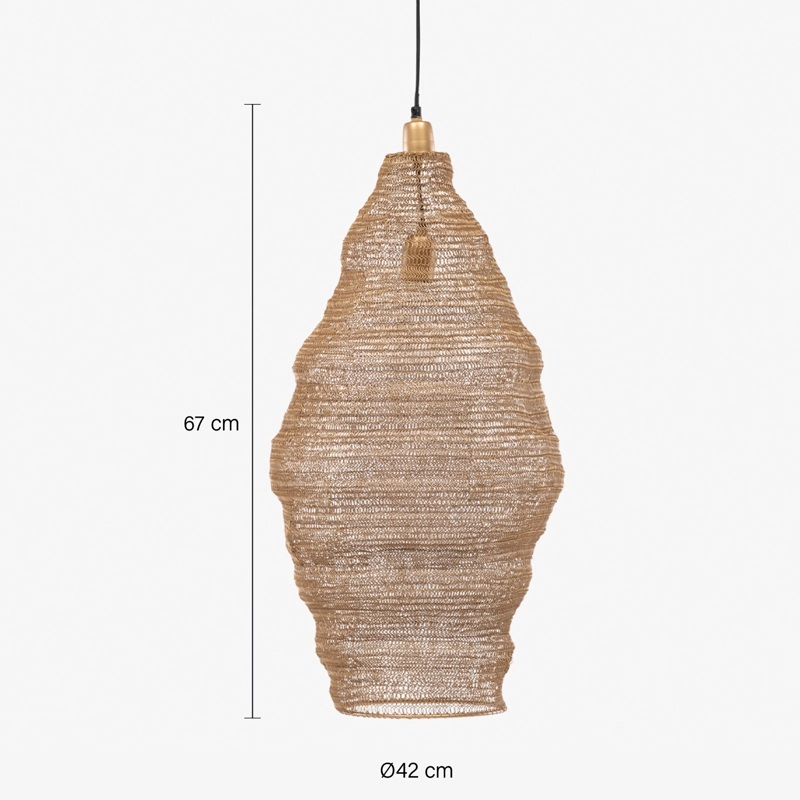 LAMPARA DE COLGAR NYRA BRONCE FORM - 6
