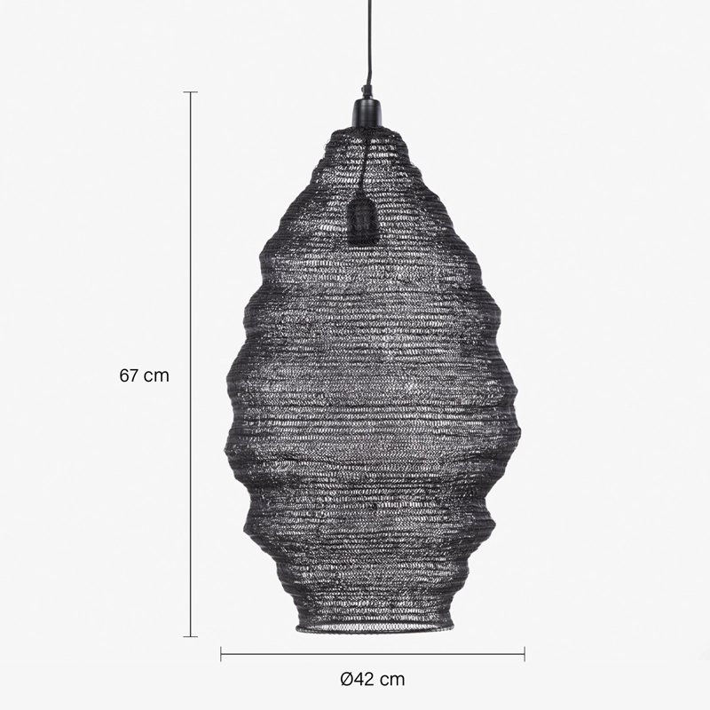 LAMPARA DE COLGAR NYRA NEGRO FORM - 5