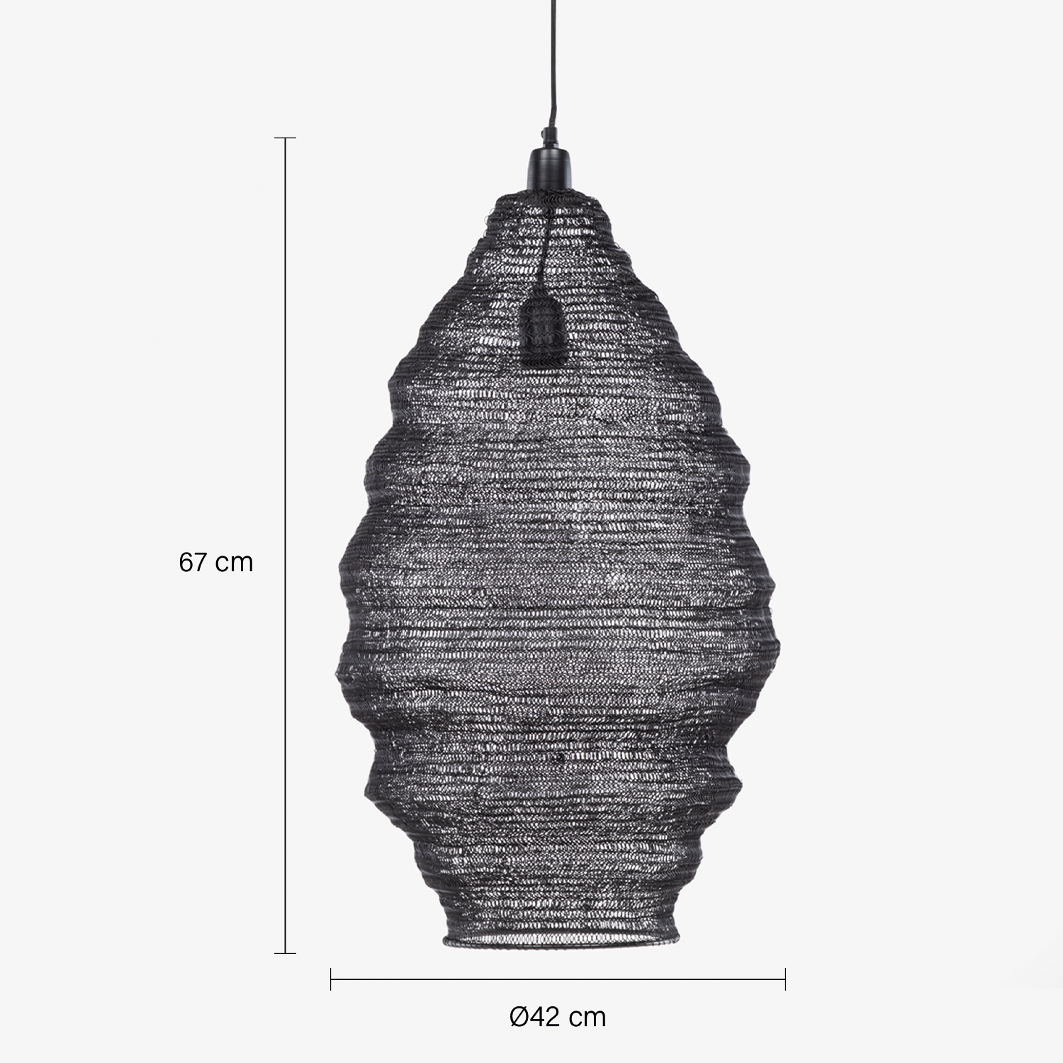LAMPARA DE COLGAR NYRA NEGRO FORM - 7
